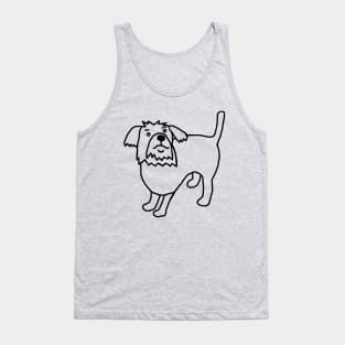 Fergus the Dog Outline Tank Top